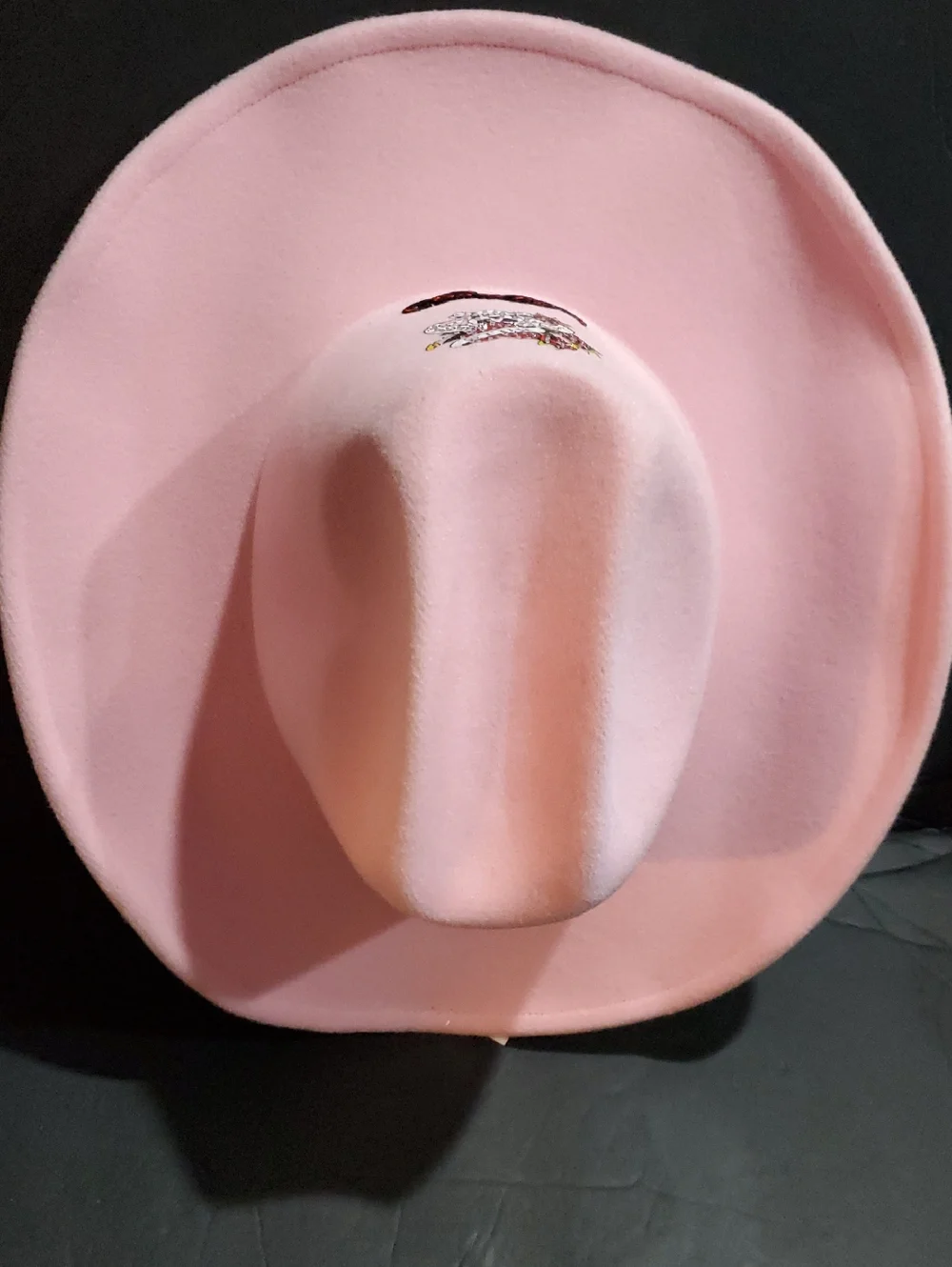 Ed Hardy‎ pink love kills slowly inscripted crystal studded western cowboy hat